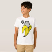 Kat in bananen t-shirt (Voorkant volledig)