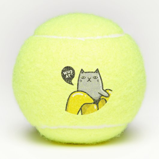 Kat in bananen tennisballen (Voorkant)