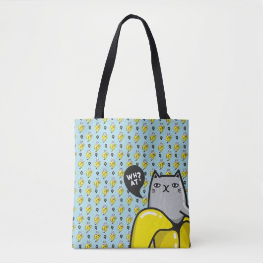 Kat in bananen tote bag (Voorkant)