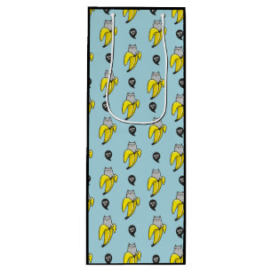 Kat in bananen wijn cadeautas