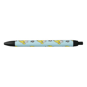 Kat in bananen zwarte inkt pen