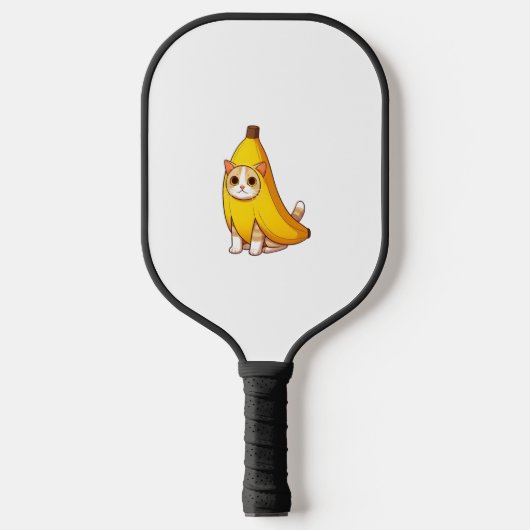 Kat in bananenkostuum pickleball paddle (Voorkant)