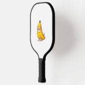 Kat in bananenkostuum pickleball paddle (Links)