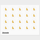 Kat in bananenkostuum ronde sticker (Vel)