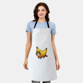 Kat in bananenkostuum schort (Gedragen)