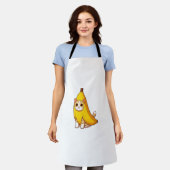 Kat in bananenkostuum schort (Gedragen)