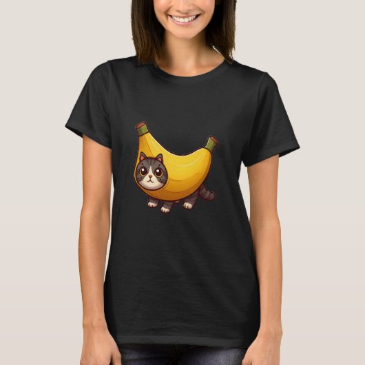Kat in bananenkostuum t-shirt (Voorkant)