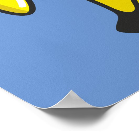 Kat in bananenPoster Poster (Hoek)