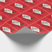  kat in bed met Kerstmis Cadeaupapier (Hoek)