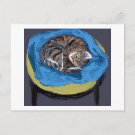 Kat in Bed, Suzanne Valadon Briefkaart (Voorkant)