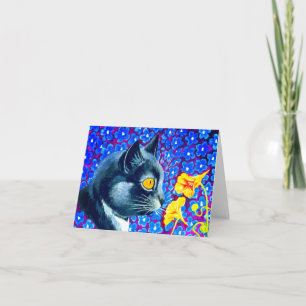 Kat in bloemen