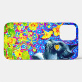 Kat in bloemen Case-Mate iPhone case (Achterkant (horizontaal))