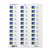 Kat in bloemen etiket (Full Sheet)