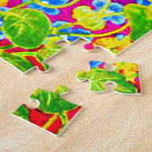 Kat in bloemen legpuzzel (Zijkant)