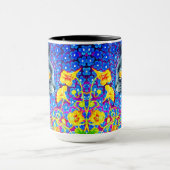 Kat in bloemen mok (Midden)