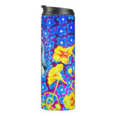 Kat in bloemen thermosbeker (Geroteerd rechts)