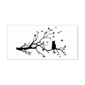 Kat in boom silhouet rubberstempel (Afrduk)