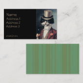 Kat in bovenste hoed visitekaartje (Voorkant / Achterkant)