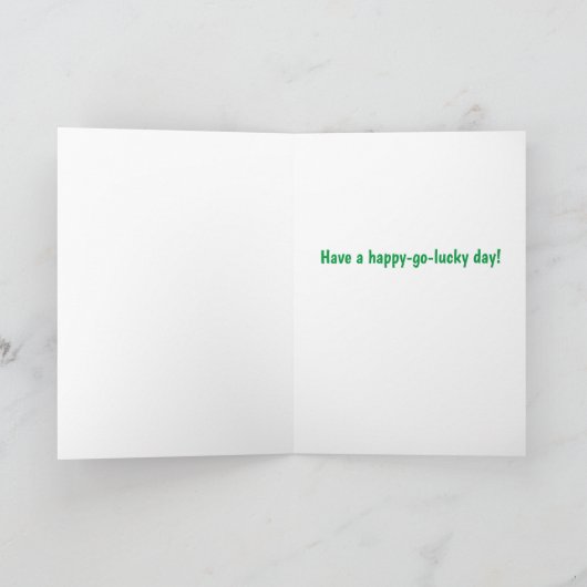 Kat in bowtie voor St. Patrick Dag Kaart (Binnen)