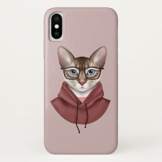 Kat in bril Case-Mate iPhone case