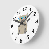 Kat in bril ronde klok (Hoek)