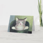 Kat in Bucket Kaart (Voorkant)