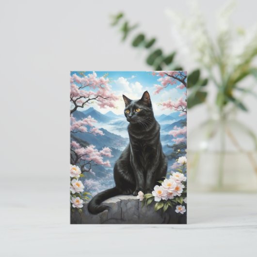 kat in China Briefkaart (Staand voorkant)