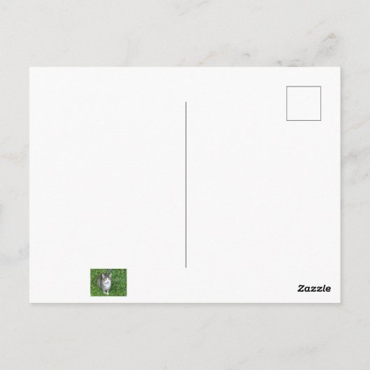 Kat in Clover-Gezegde Hallo Briefkaart (Achterkant)