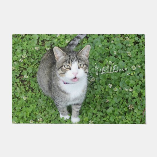 Kat in Clover-Gezegde Hallo Deurmat (Voorkant)