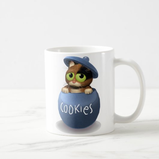 Kat in Cookie Jar Koffiemok (Rechts)
