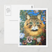 Kat in de bloem, Louis Wain Briefkaart (Voorkant / Achterkant)