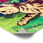 Kat in de bloem, Louis Wain Poster (Hoek)
