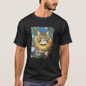 Kat in de bloem, Louis Wain T-shirt (Voorkant)