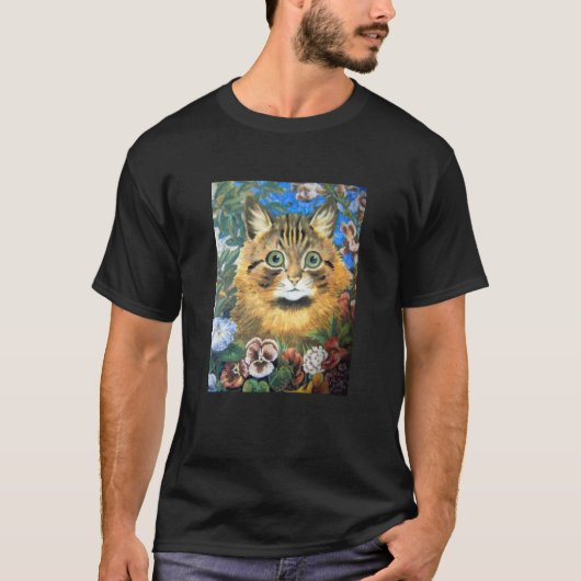 Kat in de bloem, Louis Wain T-shirt (Voorkant)