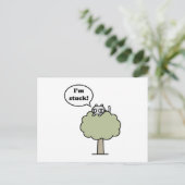 Kat in de boom briefkaart (Staand voorkant)
