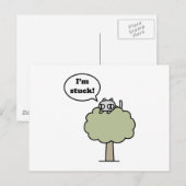 Kat in de boom briefkaart (Voorkant / Achterkant)
