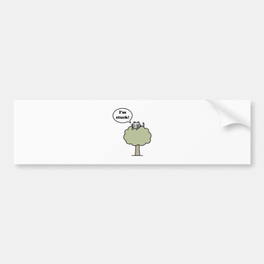 Kat in de boom bumpersticker (Voorkant)