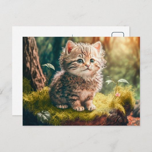 Kat in de Bossen Briefkaart (Voorkant / Achterkant)