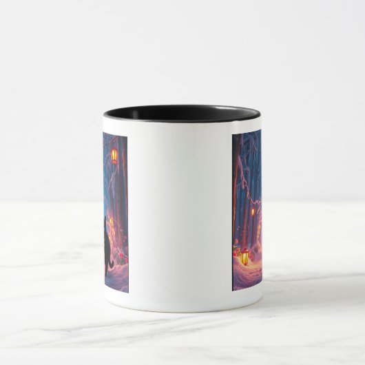 Kat in de bossen mok (Midden)