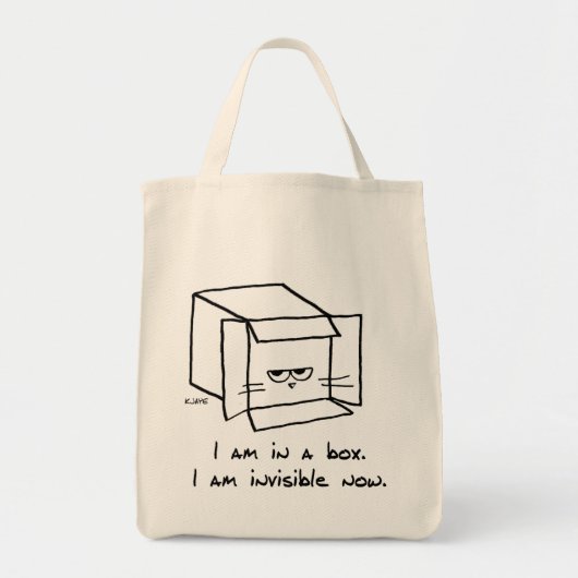 Kat in de box - Funny Cat Market Tas (Voorkant)