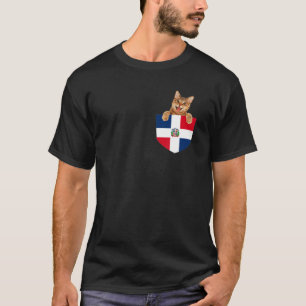 Kat in de Dominicaanse Republiek Pocket Pride Cat T-shirt