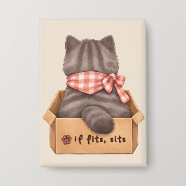 Kat in de doos button