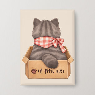 Kat in de doos button