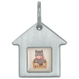 Kat in de doos huisdieren naamplaatje