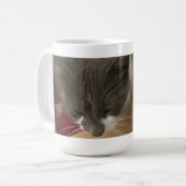 Kat in de doos koffiemok (Voorkant links)