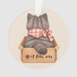 Kat in de doos ornament