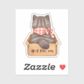 Kat in de doos sticker (Vel)