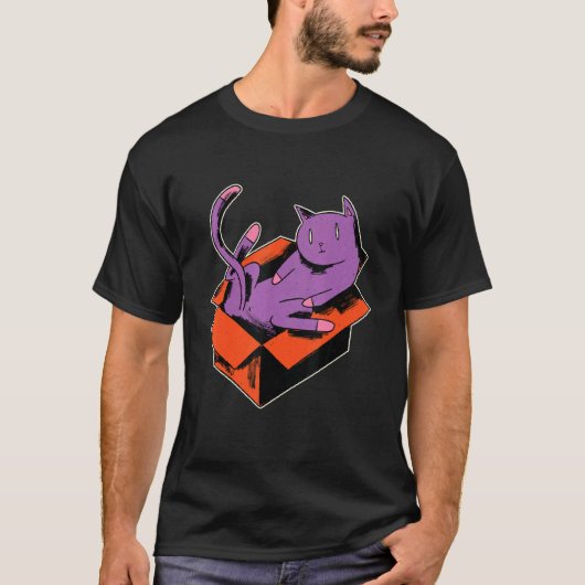 Kat in de doos t-shirt (Voorkant)