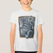 Kat in de doos Tri-Blend shirt (Voorkant)