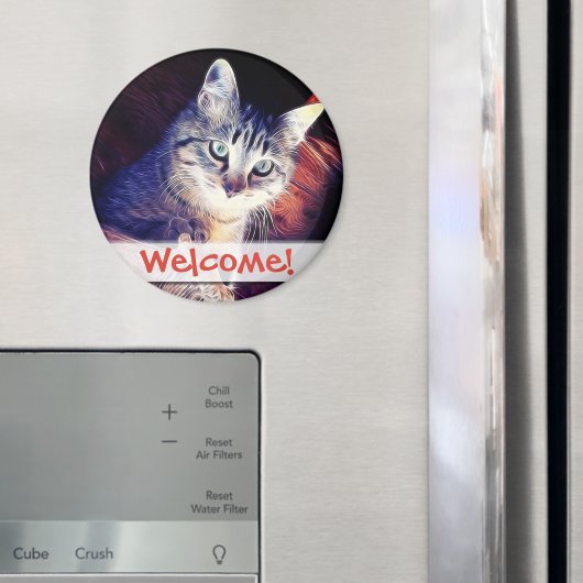 Kat in de foto van de close-up van Rafters Magneet (Insitu (Koelkast))